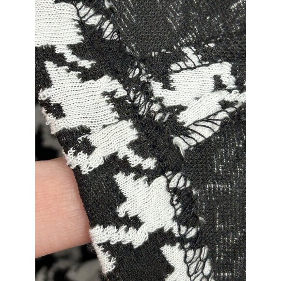 Calvin Klein Dress 10 Black A Line Sheath Midi Houndstooth Sleeveless Career NEW - Picture 8 of 11